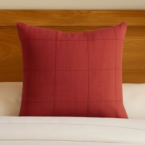 Eddie Bauer Home Linen/Cotton Blend “Windowpane” Pillow Cover